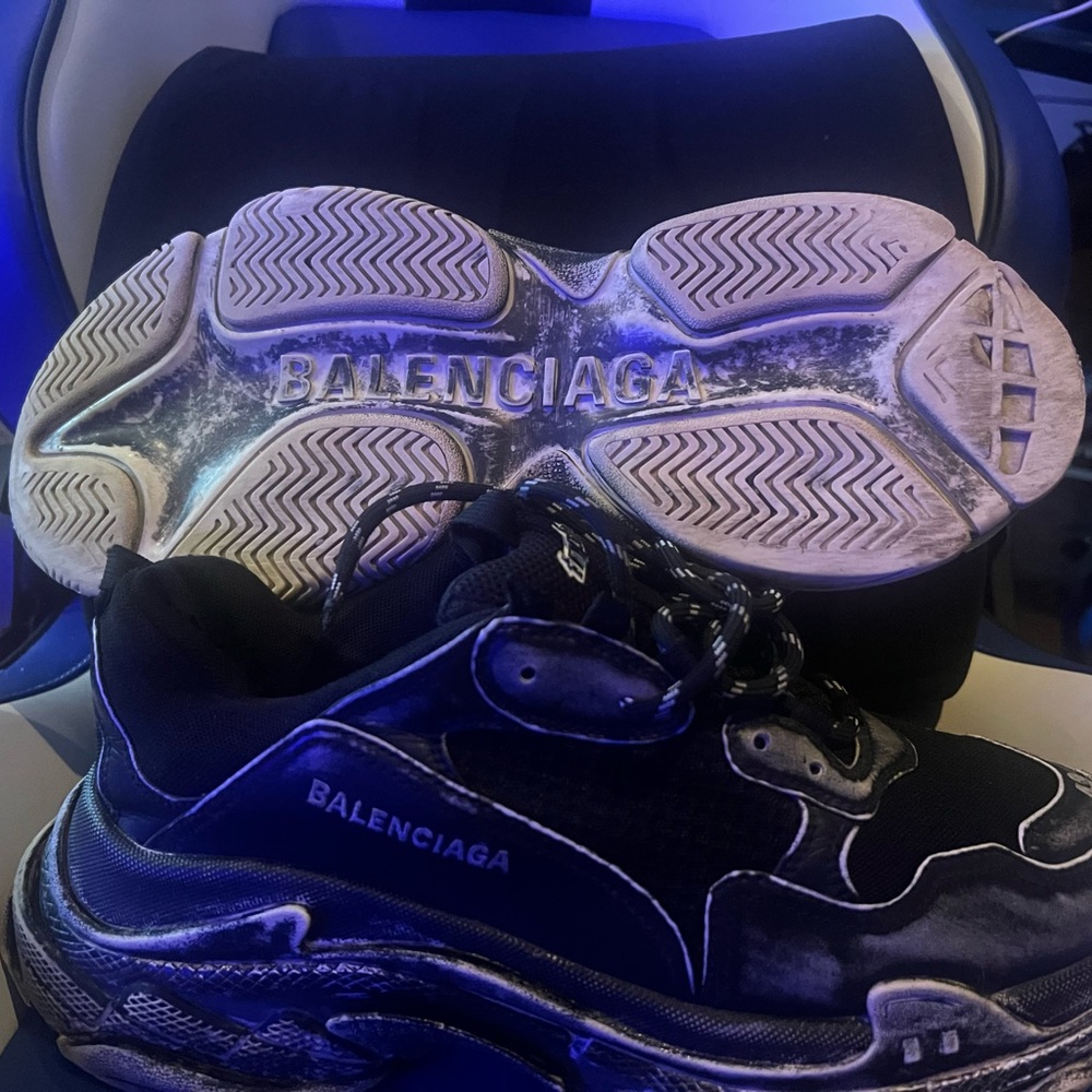 Balenciaga Black and White Chunky Sneakers